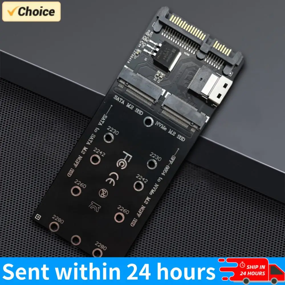 

M.2 To SATA Adapter SFF-8654 To M2 NVME SSD Converter 22Pin SATA To M2 Expansion Card 2 in 1 Combo Adapter for Mainboard