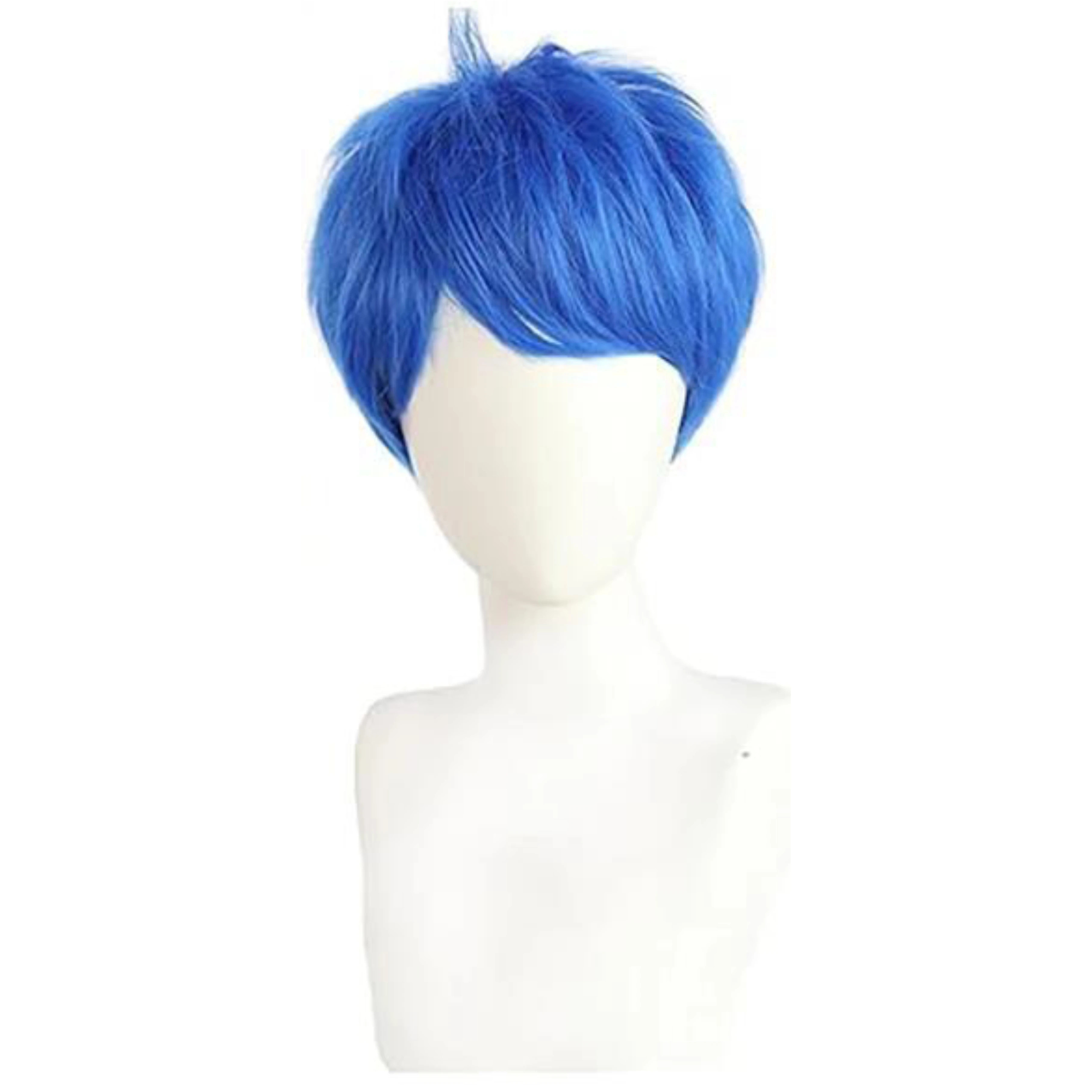 Pelucas verdes cortas de Cosplay de Disgust para mujer, Anime Inside Out, Joy Blue, pelo sintético con estilo para fiesta de Carnaval de Halloween