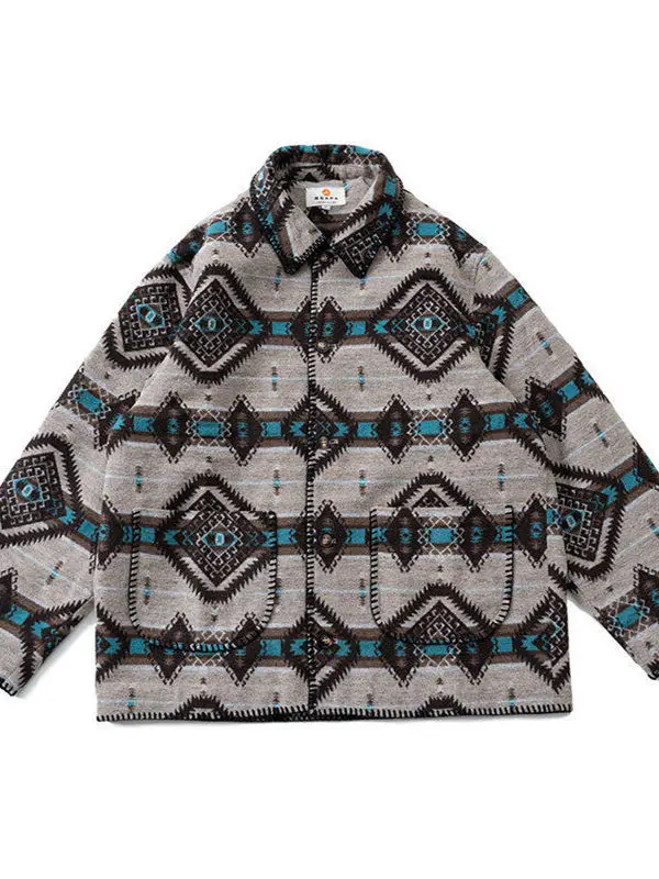 

Retro Japanese Sle Men's Loose Fit Woolen Jaet Casual Turn-down Collar Coat Street Faion Outerwear Autumn Winter Youth
