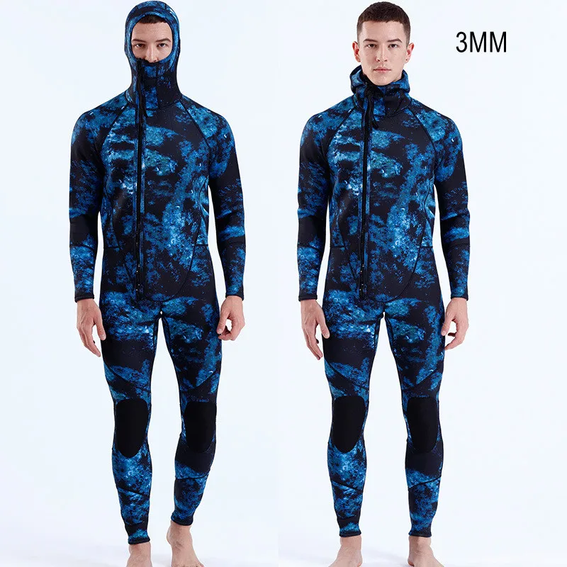 

3MM Neoprene Full Body SBR Keep Warm Diving Suit Outdoor Spearfishing Kayaking Surf Drifting Snorkeling Swim Wetsuit Hooded