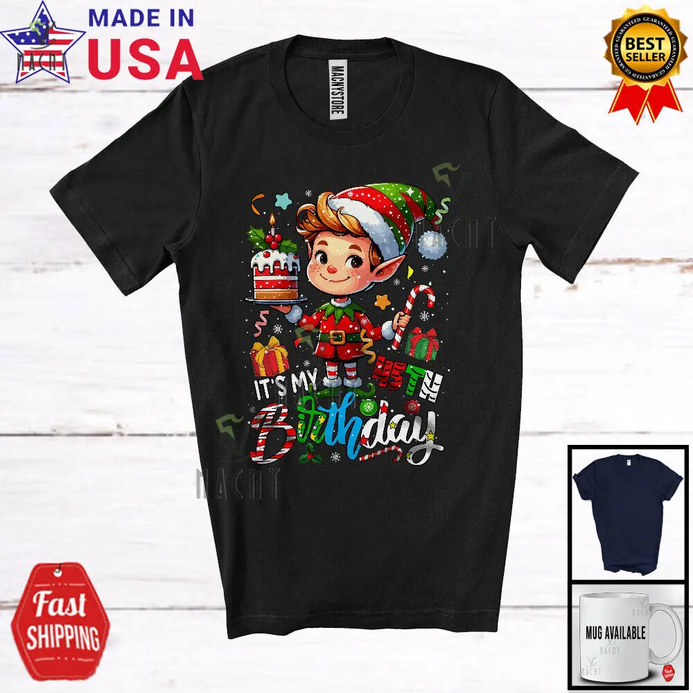 

It's My 45th Birthday; Adorable Christmas Snowing Elf 45 Years Old; Family Shirt