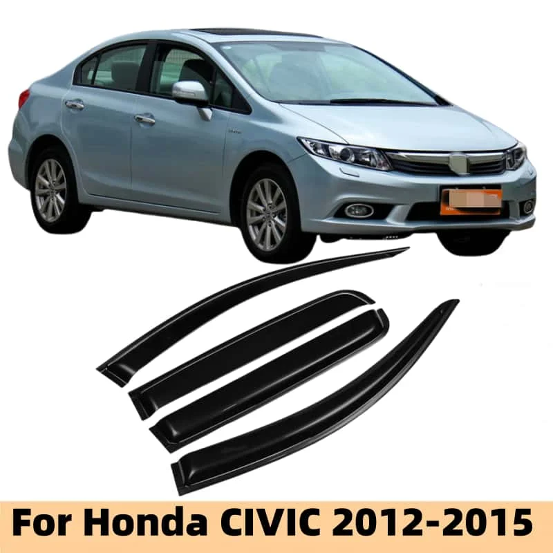 For Honda CIVIC 2012 2013 2014 2015 Sedan Car Styling Accessories Window Visor Deflector Window Rain Guard Cover Shelter Shade