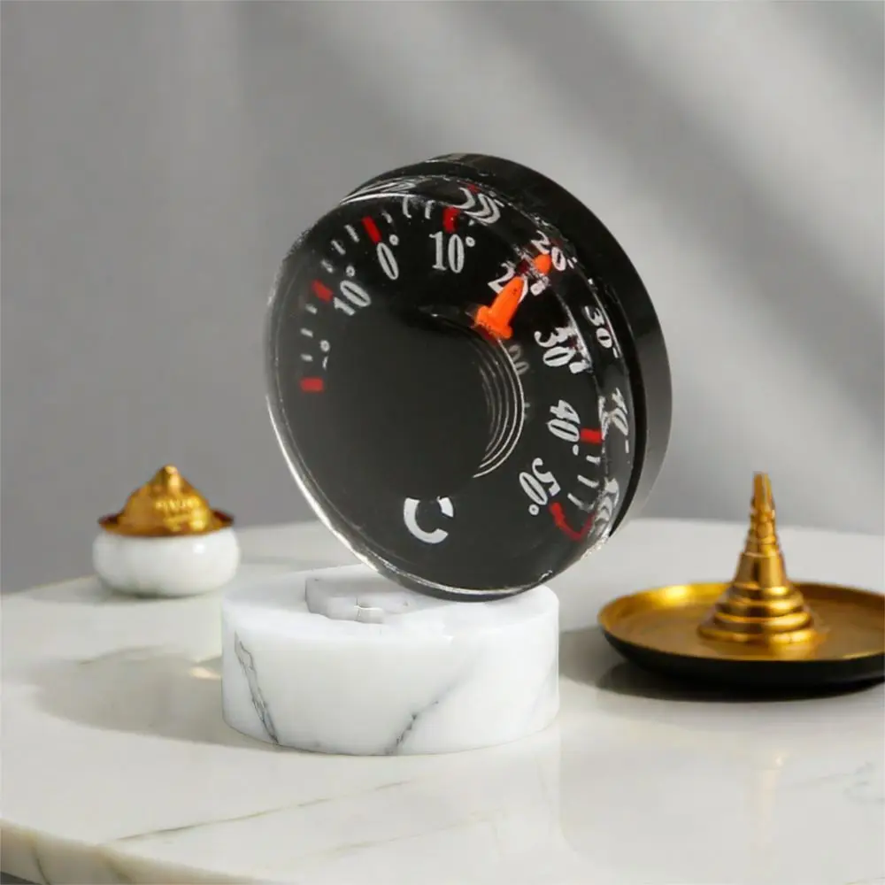 Mini Circular Thermometer Waterproof Scale Measurement Dial Thermometer 20mm Plastic High Accuracy Thermometer Office