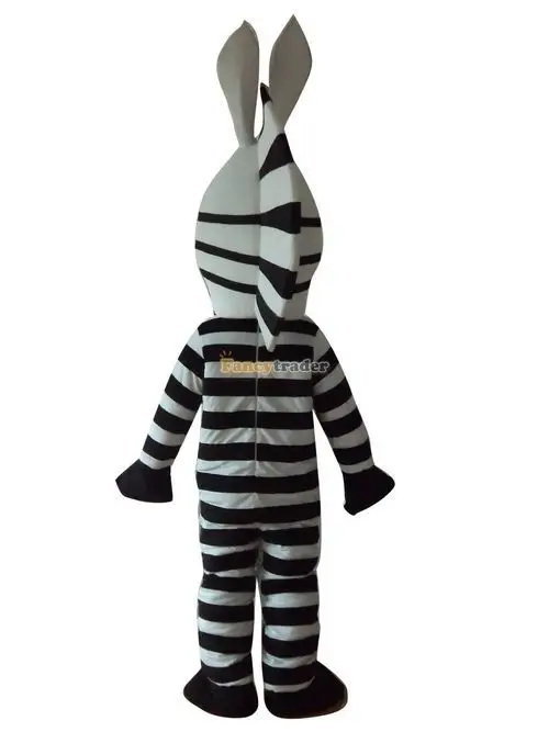 Nieuwe Volwassen Halloween Kerst Schattige Zebra Mascotte Fancy Cartoon Mascotte Kostuum Pluche Fancy Dress Mascotte Kostuum