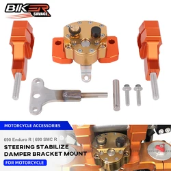 Steering Damper Stabilizer For 690 SMC R 690 Enduro R 2007-2023 Motorcycle Reversed Safe Handlebar Riser Clamp Bracket Mount Kit