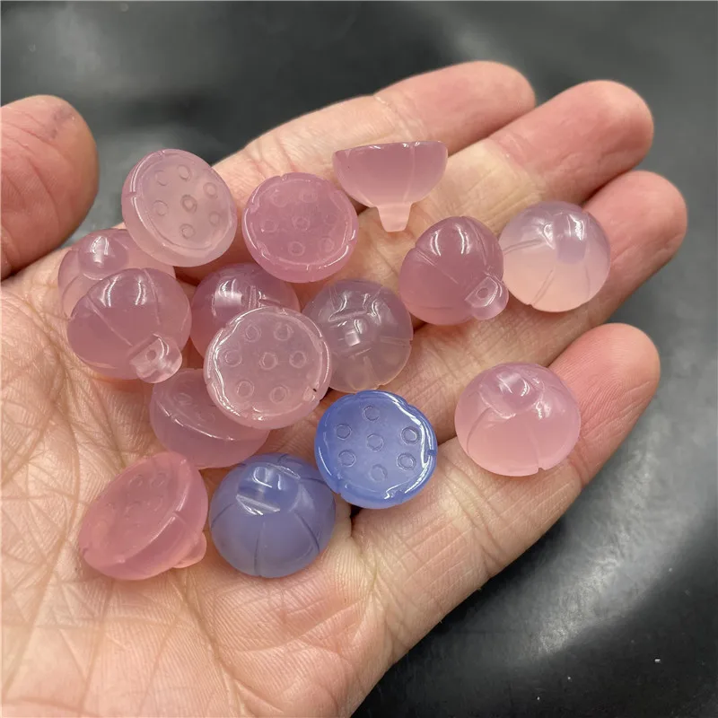 Cheap Jade Pink Chalcedony Agate Lotus Seedpod Pendant Blue Jade Small Lotus Seedpod Pendant Jade pendant