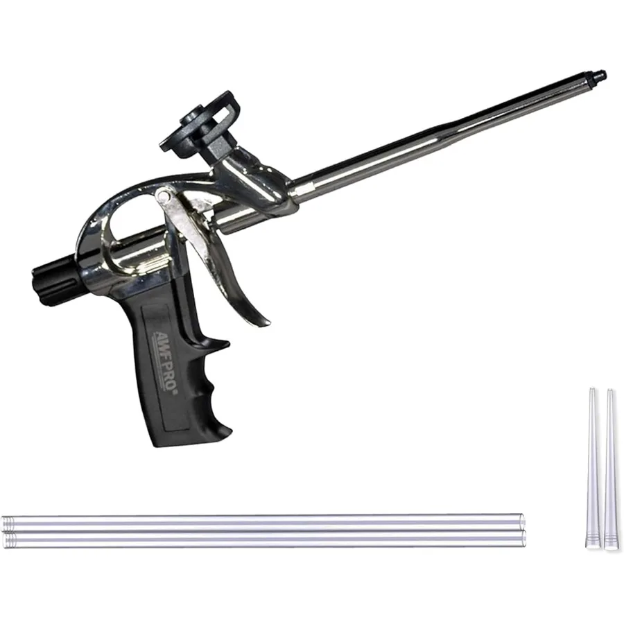 

AWF PRO High Precision Spray Foam Gun for Insulating Foam Sealant with Adjustable Flow Control ContractorGrade Pro Applicator f