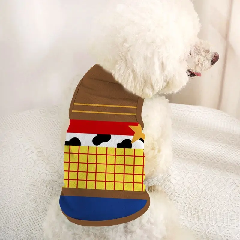 Disney Woody Toy Story Kawaii ropa para mascotas Buzz Lightyear Aliens Linda decoración para mascotas adecuada para perros grandes, medianos y pequeños