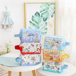 Borsa per il trucco Disney Stitch per le donne borse per la conservazione portatili da viaggio per ragazze sirena Anime borsa per cosmetici di grande capacità borsa per cosmetici regalo per bambini