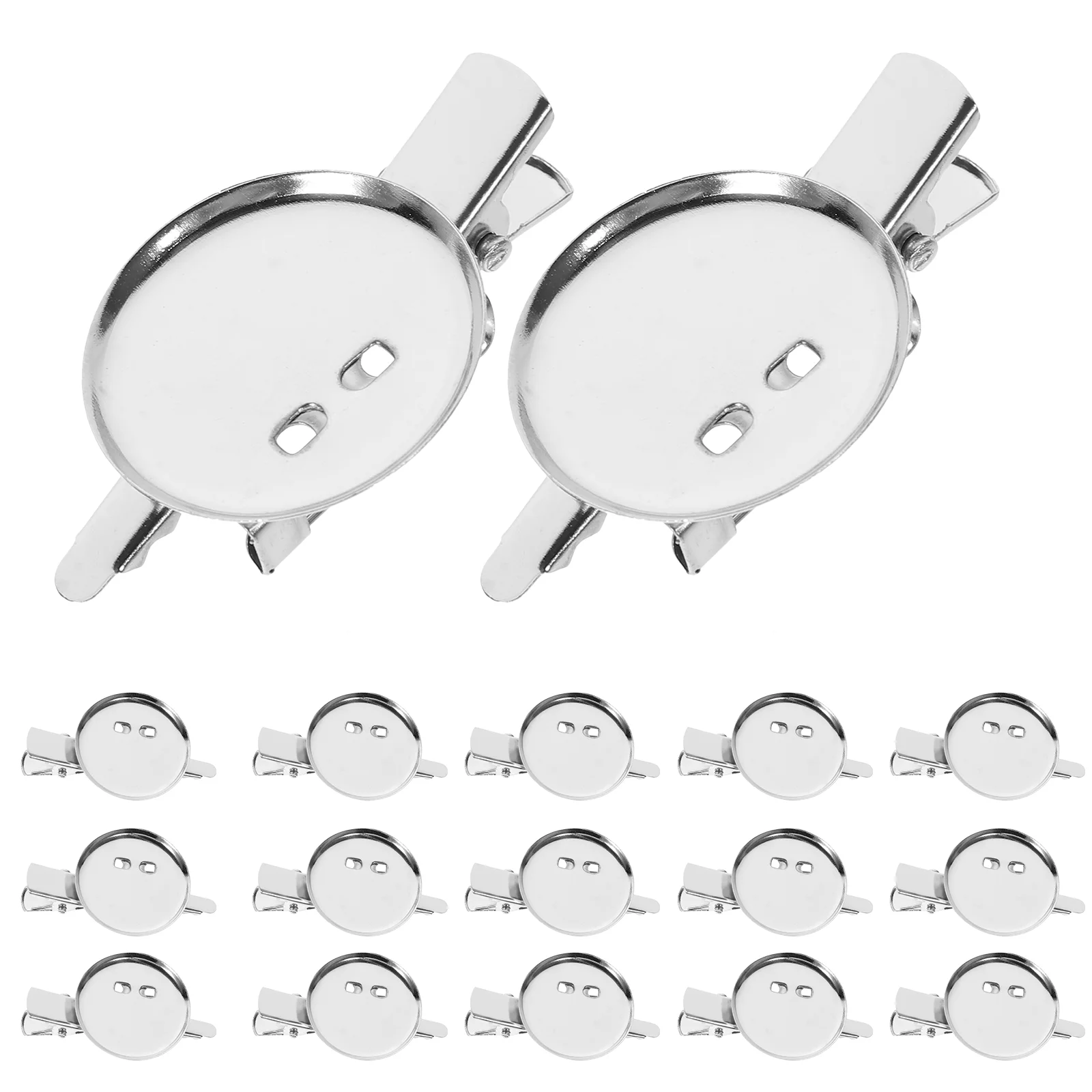20 PCS Customizable Brooch Bezel Blanks CD Base Making Accessories Findings Cabochon