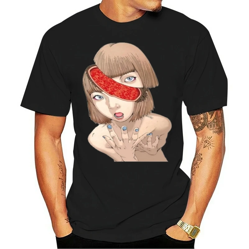 Shintaro Kago Fraction T-Shirt Quality Manga Junji Ito T Shirt  Tee Funny Cotton T Shirt Japanese Streetwear T Shirts Men