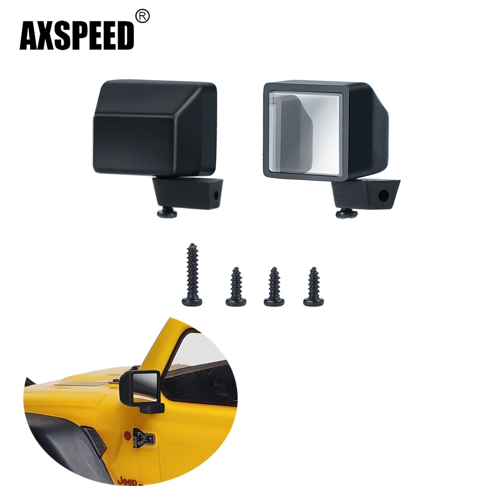 AXSPEED RC Car Rearview Lens Rearview Mirror For Axial SCX24 AXI00002 AXI00005 1/24 RC Crawler Car Decoration Parts Accessories