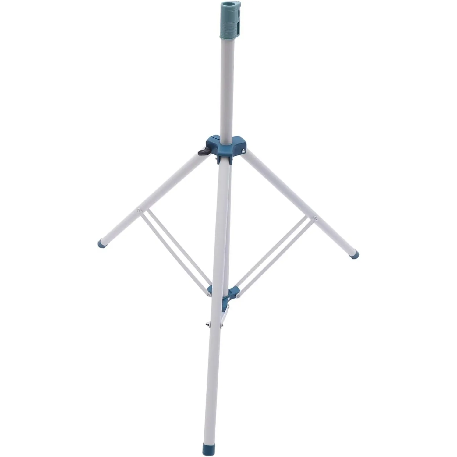 Stendibiancheria pieghevole blu: supporto per asciugatrice portatile regolabile, capacità 80 kg, 4 aste per appendere con clip, stanza/balcone