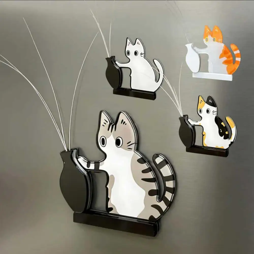 Acryl-Aufbewahrungsbehälter für Katzenbarthaare, niedliches Erinnerungsstück mit breiter Öffnung für Kühlschrank, Wand, Schreibtisch, Büro, Schlafzimmer – Detail 3