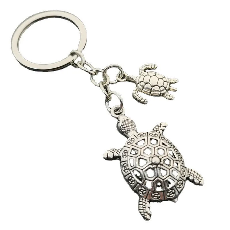 Popular Jewelry Pendant Alloy Keychain Turtle Key Chain Turtle Marine Animal Friend Backpack Pendant Gifts for Family or Friends