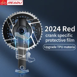 2024 RED Crank Protective Film Road Bike Special Crank Guards Protective Film Anti-collision Bicycle Crank Stickers Bike Sticker
