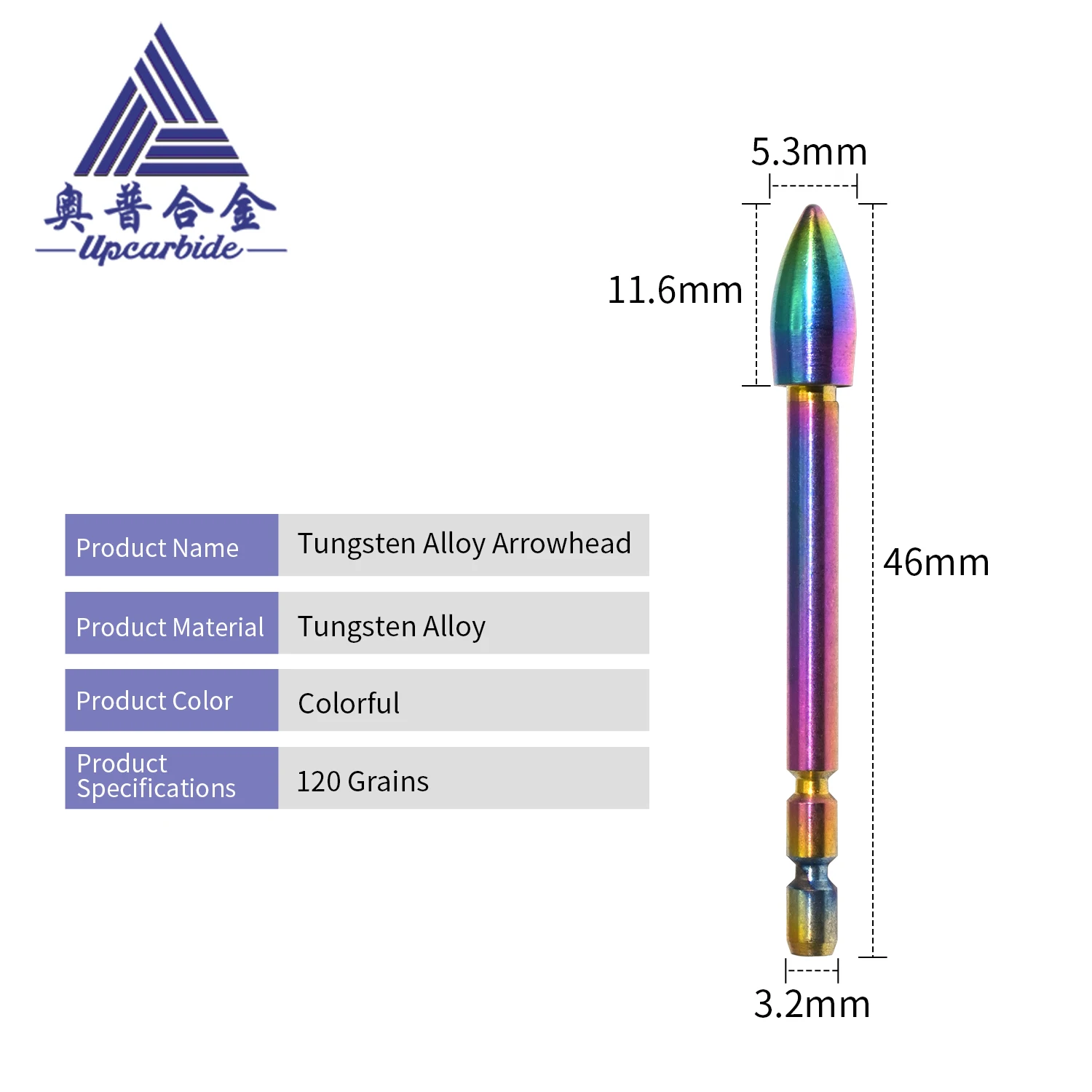 Tungsten Alloy Arrow Points Multi‑Colored Archery Arrow Tips for Target Shooting Practice