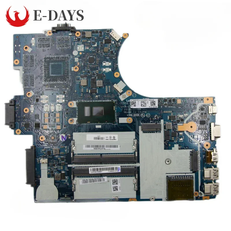 For Lenovo ThinkPad E570 Laptop Motherboard NM-A831 Notebook Mainboard with CPU I5-7200U I3-6006U UMA 100% Tested Ok