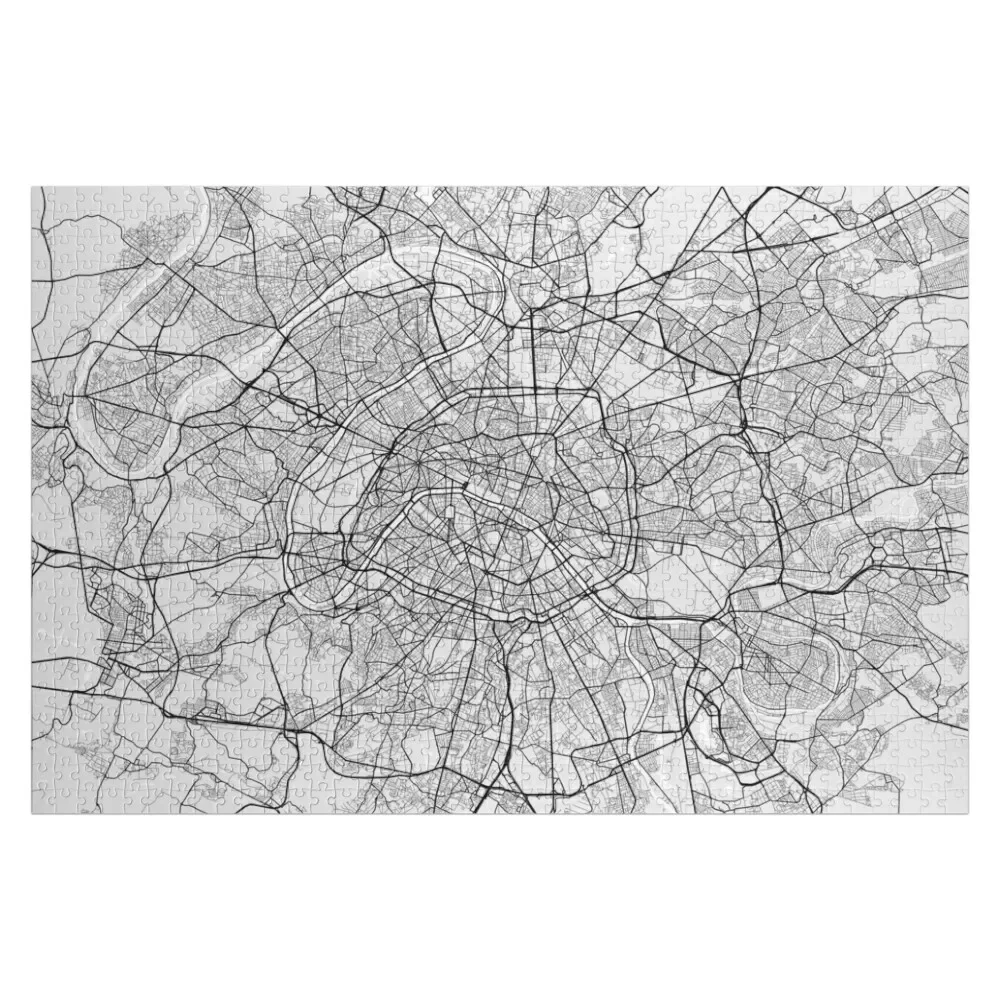 

Paris City Map of France - Light Jigsaw Puzzle With Personalized Photo Customizable Child Gift Customs With Photo Puzzle