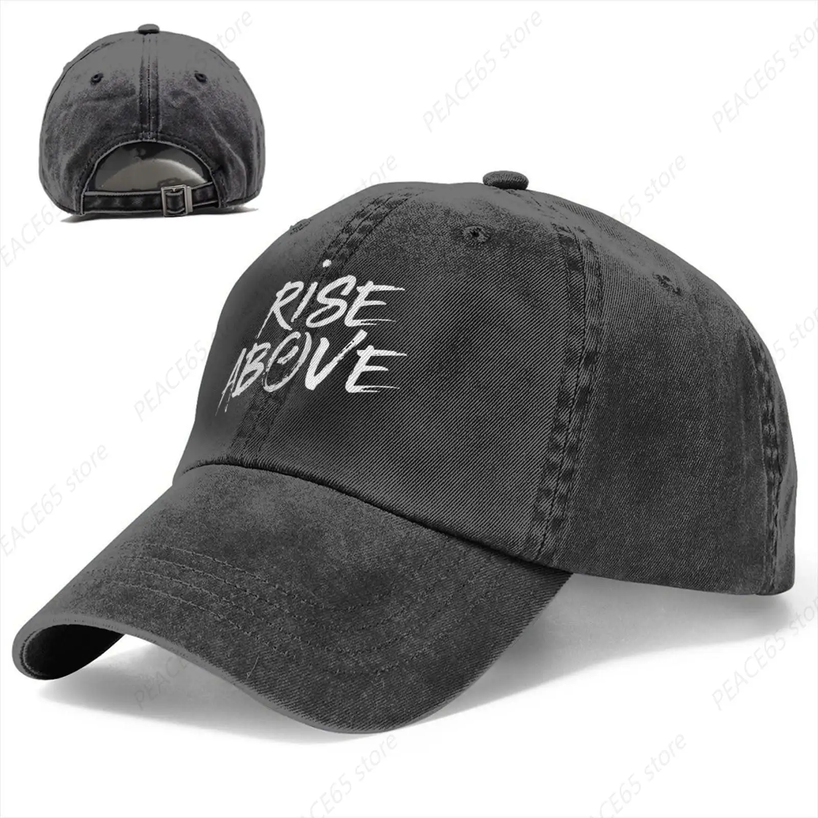 Rise Above Denim Cap Golf Dad Hat Adjustable Original Classic Low Profile Cotton Hat Men Women