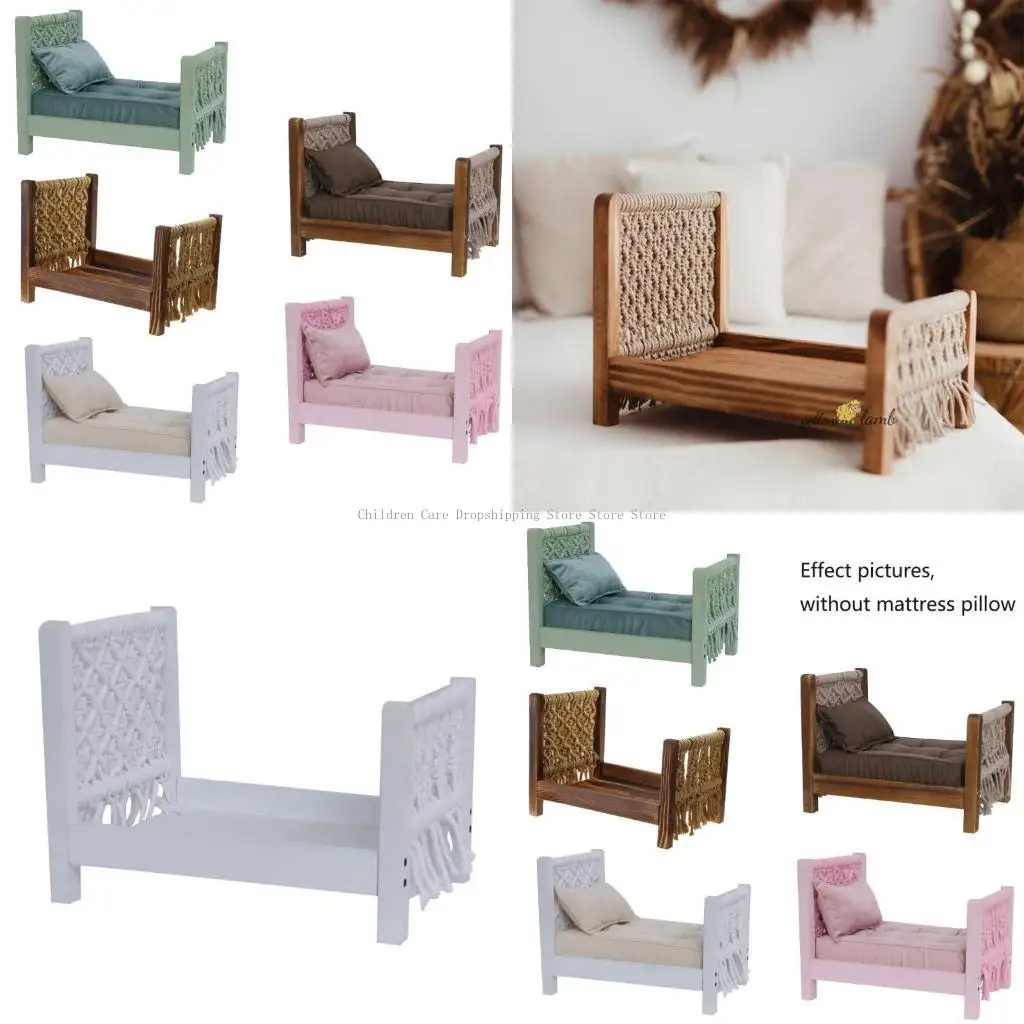 

Baby Photoshoot Props Newborn Photography Bed Woven Photo Background Bed for Infant Photo Studio Posing Accessories