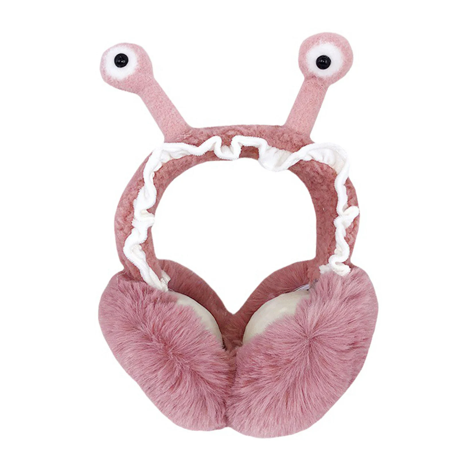 Foldable Ear Warmer Earmuffs Frog Animal Design Faux Furry Headband Earwarmer for Women and Teen Girls