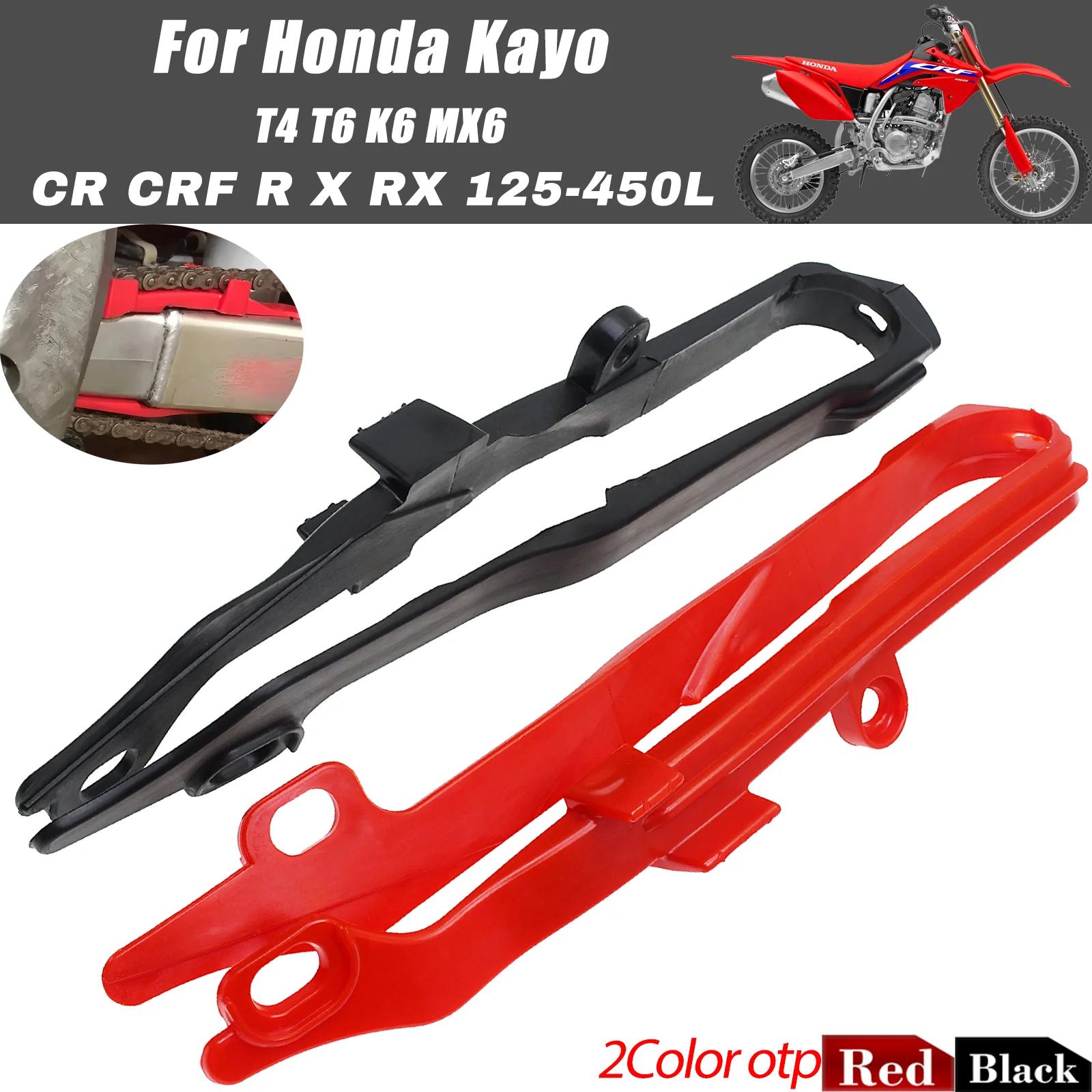 wear-resistant Heavy Duty Swingarm Chain Slider Guide Fit Honda CR CRF 125 250 450 R X 2000-2013 Off Road Modified Accessories