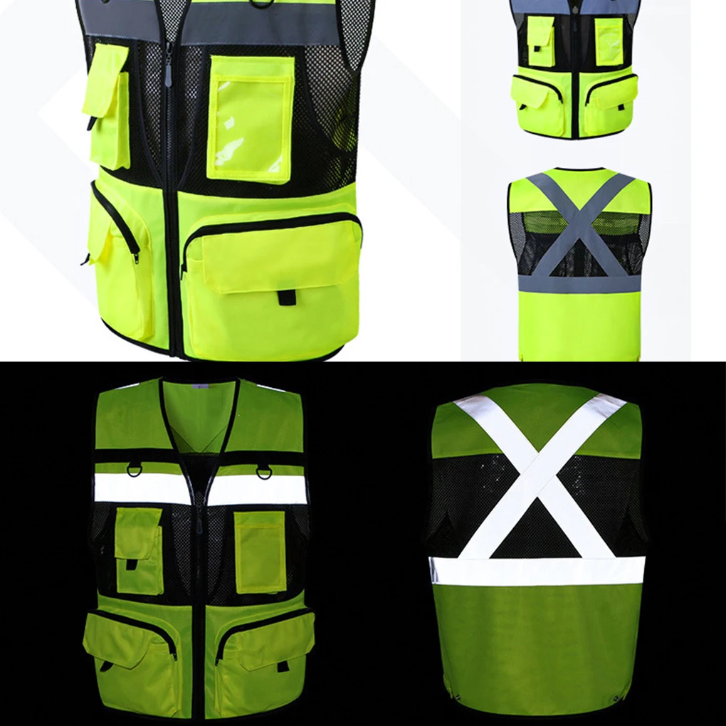 Work With Confidence In Reflective Security Work Contractor Safety Vest Easy To Clean