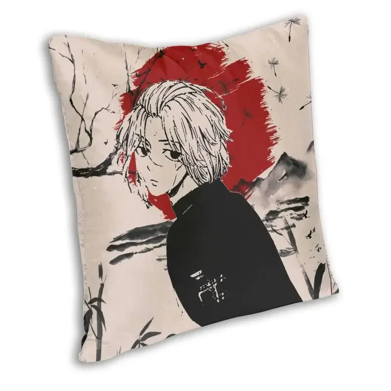 Anime Manga Tokyo Revengers fodera per cuscino Sano Manjiro federa per cuscino per divano moda federa decorativa per la casa