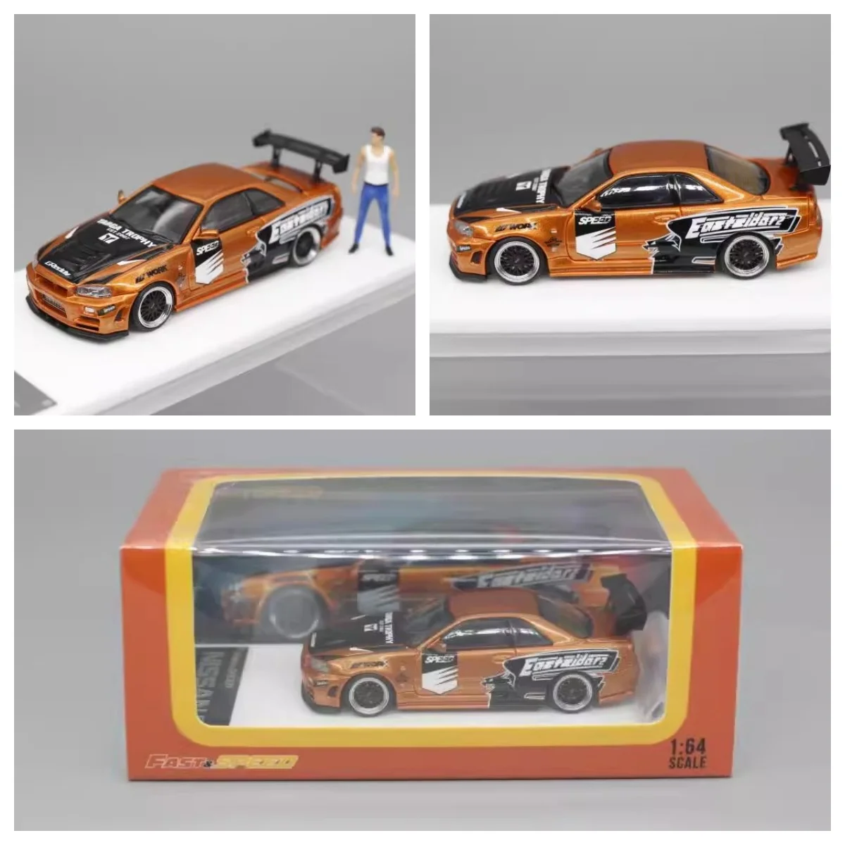 GTR R34 1:64 SCALE BY FAST&SPEED Car Collection Limited Edition Hobby Toys