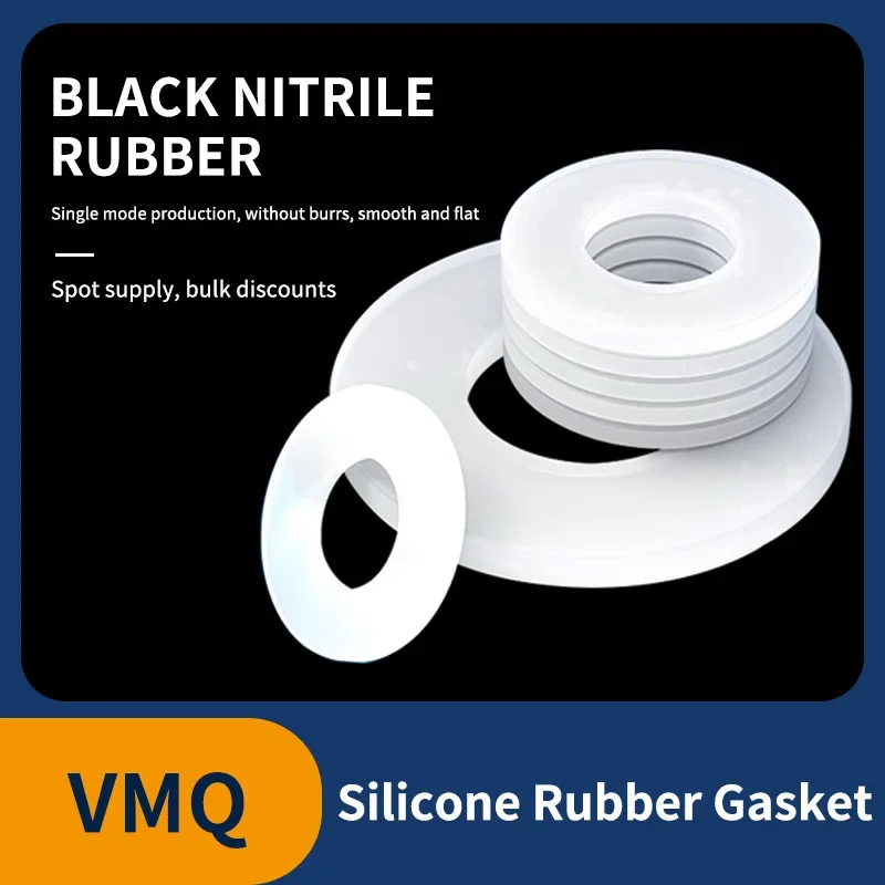 Silicone gasket screw sealing ring waterproof flat gasket high-temperature resistant o ring soft sealing gasket shock-absorbing