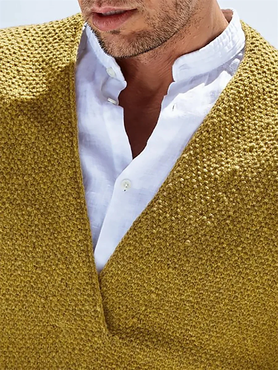 Autumn Winter Men Sweaters Kni - огляд і ціна Yellow Winter Clothing