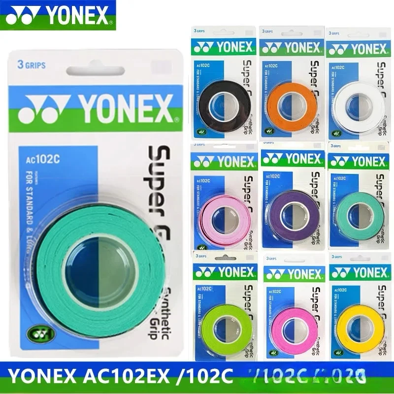

YONEX 3 Grips/Pack Cloth Hand Glue Tennis Badminton Racket Professional Anti-slip Rackets Padel Sticky Grip AC102EX/102C