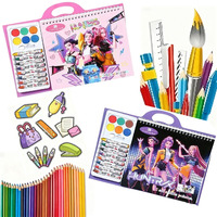 Kpop Demon Hunters Tracing Painting Anime Cartoon Line Drawing Children's Sketch Coloring Picture Book Kid Holiday Birthday Gift