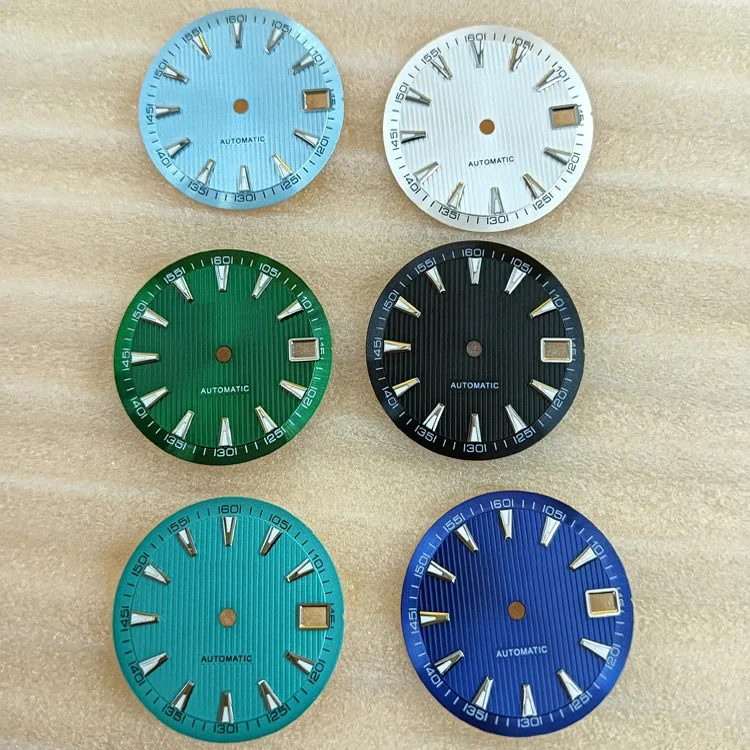 

28.5mm watch dial green Luminous NH35 dial S dial suitable for NH35 NH36 movement watch accessories repair tool