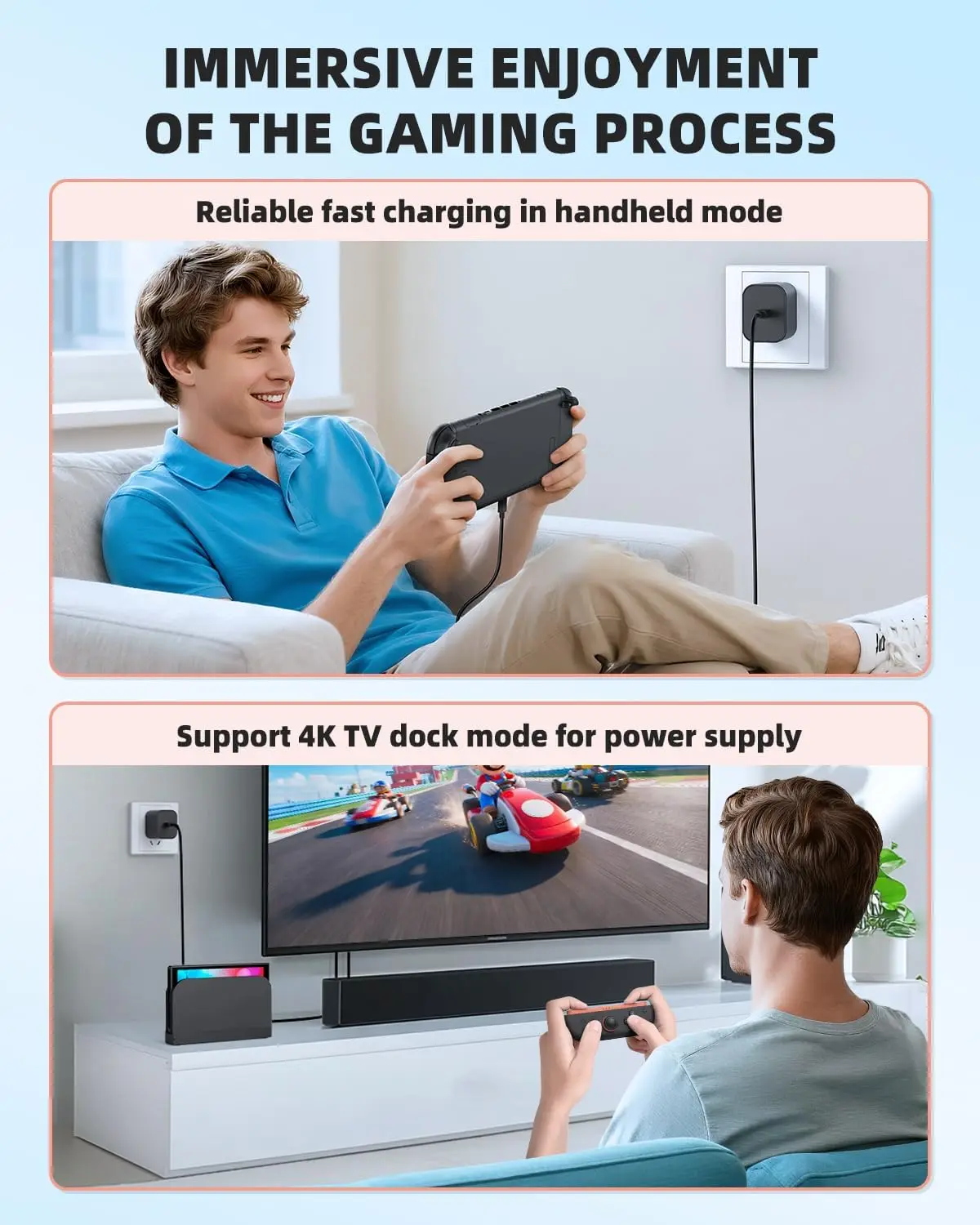 60 واط محول التيار المتردد للتبديل 1/2 إمدادات الطاقة 20 فولت/3A سريع USB C إلى نوع C الحبل دعم وضع قاعدة التلفزيون للتبديل 2 كابل شحن