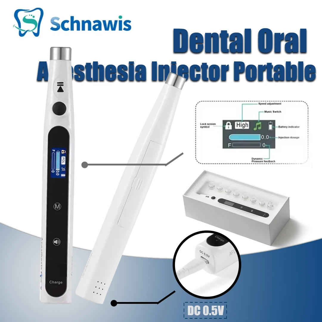 Dental Oral Anesthesia Injector Portable Painless Wireless Local Anesthesia with Operable LCD Display Chargeable & Suction Back