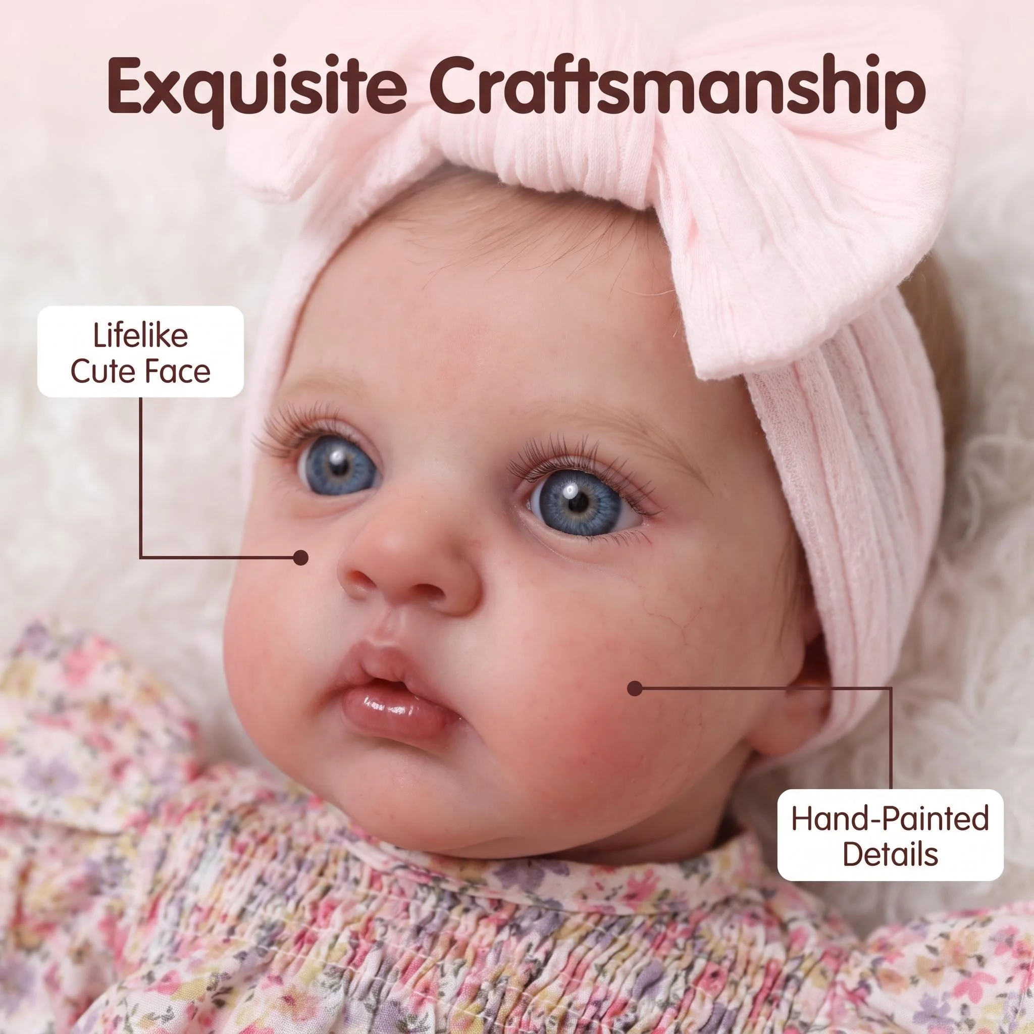 NPK Lifelike 15inch Mikki 3D Painted With Visible Veins Reborn Soft Vinyl Doll  Newborn Bebe With Cloth Body