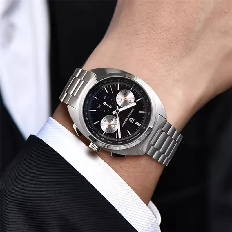 PAGANI DESIGN 2025 NEW Stainless Steel Sports Wristwatch Chronograph Watch for Man Luxury Men's Quartz Watches Waterproof 100M