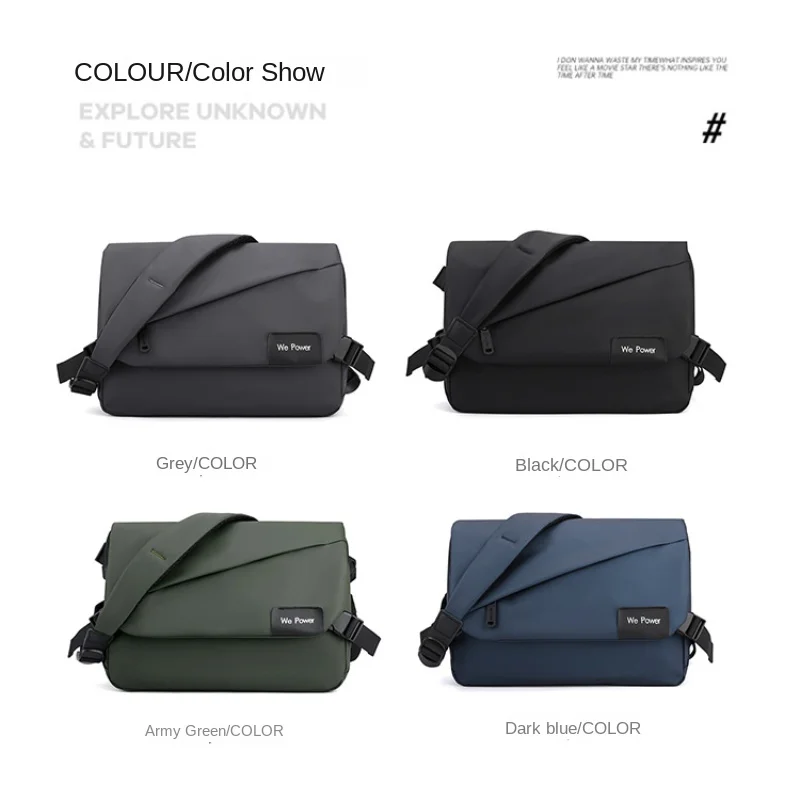 Male Crossbody Bag Stylish Single Shoulder Bag Large Capacity Waterproof Mail Messenger Bag Business Briefcase