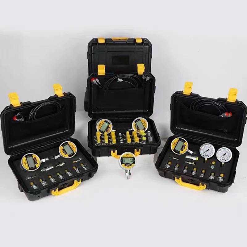 

DPC064-1 Excavator Accessories Box Service Tool Hydraulic test Gauge Measuring Combination Box