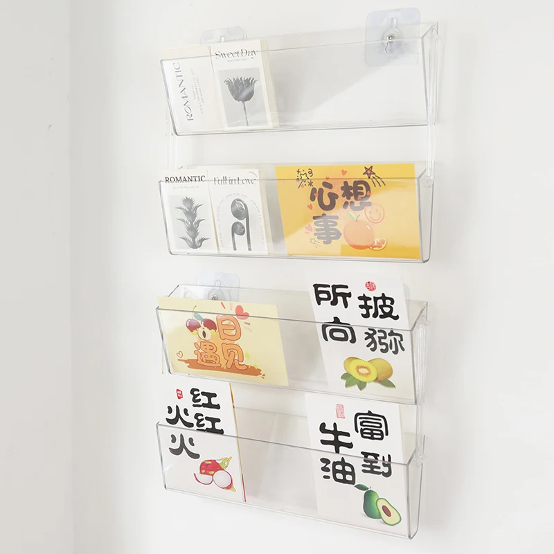 

Acrylic Greeting Card Postcard Storage Rack Flower Shop Card Storage Box Storage Box Wall Storage Rack Home Flower Art Organizer