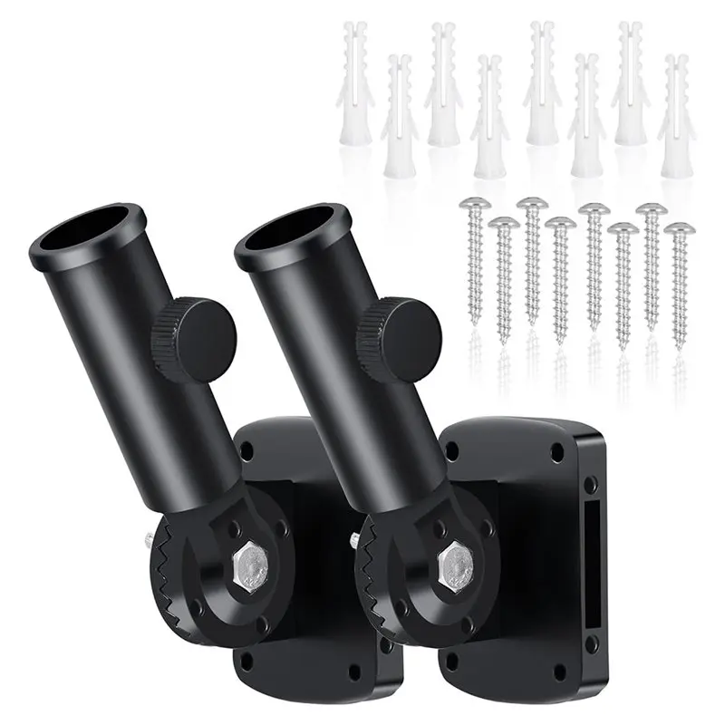 AB41-Adjustable Flag Pole Holder Heavy Duty Aluminum Alloy Flag Pole Bracket Flag Pole Holder For Outside House