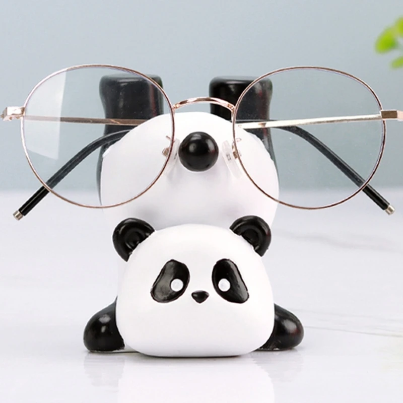 Elegante óculos expositor rack armazenamento óculos estatueta invertido panda óculos titular engraçado óculos
