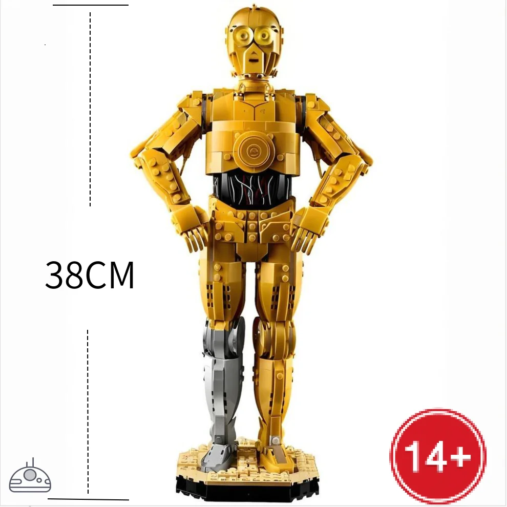 1138 قطعة لعبة ساخنة UCS ستار معركة Spsce الاتحاد روبوت دمية C-3PO 75398 اللبنات لعبة مجسمة نموذج لهدايا عيد الميلاد #4