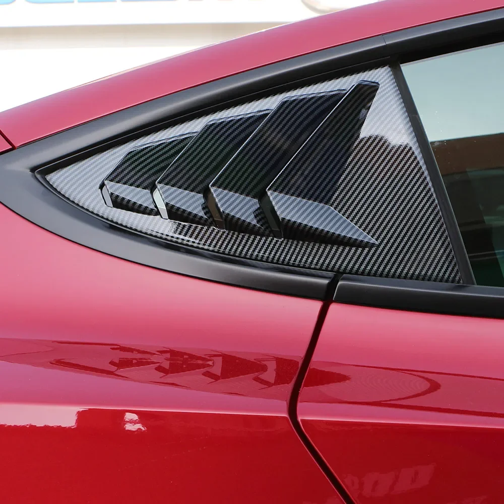 

Rear Side Blind Window For Tesla Model 3 2016-2021 Back Triangle Window Spoiler Louver Shutter Cover Accessories