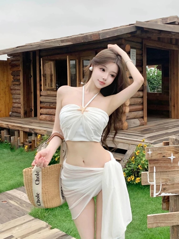 

Y2k Pure Desire Sexy Three-Piece Bikini Set Women Beach Style Vacation Swimsuit Pool Party Hot Girl Slim Spring Summer 2026