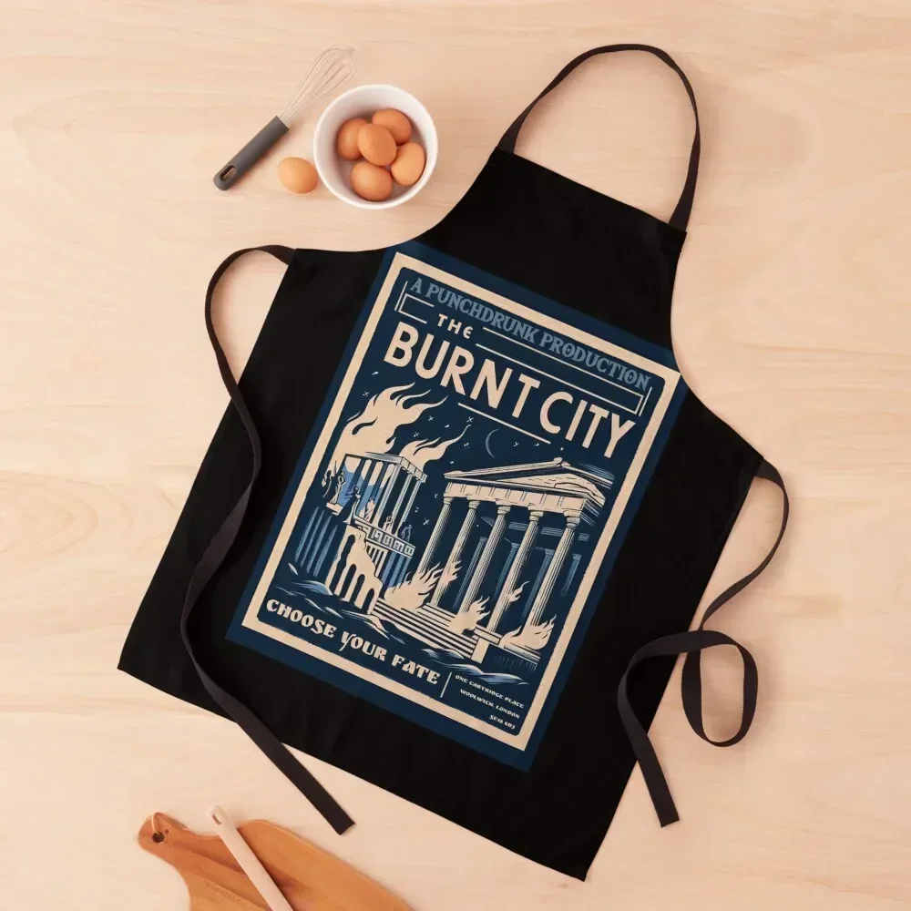 The Burnt City - Punchdrunk on Fire Apron Kitchen For Man useful gadgets for home Apron