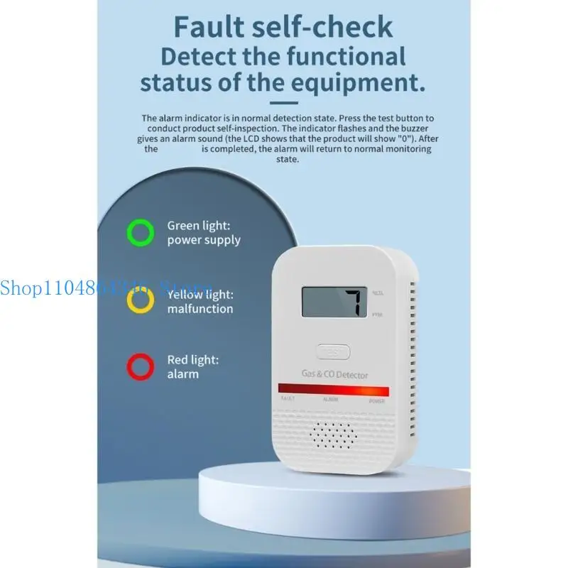 5ASD نظام إنذار تسرب الغاز المنزلي مع إعادة ضبط السيارات ميزة مراقبة السلامة المحمولة