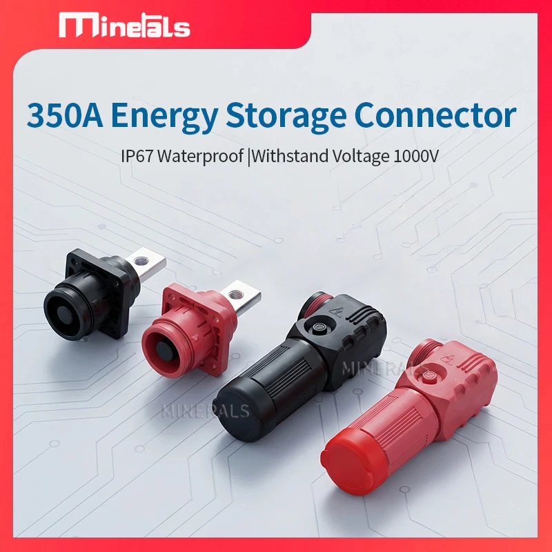 350A Plug Terminal DC 1000V Battery Energy Storage Connector Quick Plug Waterproof IP67 Single Core Elbow Power Connector 95mm2